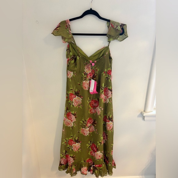 Betsey Johnson Green Floral Bouquet Bounty Dress NWT - Picture 8 of 12